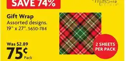 Home Hardware Gift Wrap offer