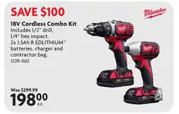 Home Hardware 18V Cordless Combo Kit offer