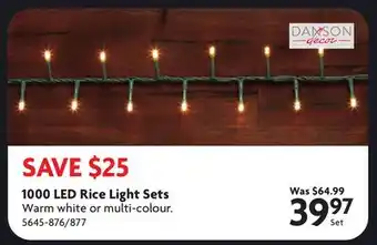Home Hardware 1000 LED Rice Light Sets offer