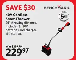Home Hardware 40V Cordless Snow Thrower offer