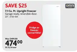 Home Hardware 7.1 Cu. Ft. Upright Freezer offer