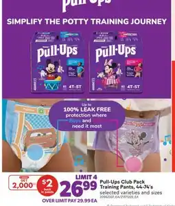 Real Canadian Superstore PULL-UPS CLUB PACK TRAINING PANTS, 44-74'S offer