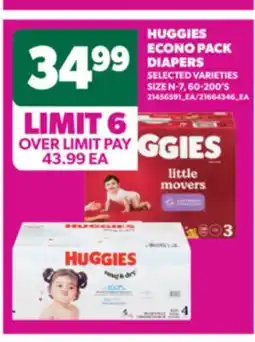 Real Canadian Superstore HUGGIES ECONO PACK DIAPERS N - 7, 60-200' S offer