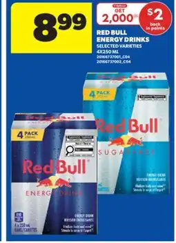 Real Canadian Superstore RED BULL ENERGY DRINKS, 4X250 ML offer