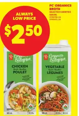Real Canadian Superstore PC ORGANICS BROTH, 900 ML offer
