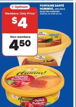 Real Canadian Superstore FONTAINE SANTÉ HUMMUS, 260/283 G offer