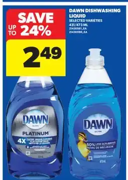 Real Canadian Superstore DAWN DISHWASHING LIQUID, 431/473 ML offer