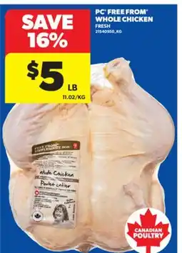 Real Canadian Superstore PC FREE FROM WHOLE CHICKEN offer