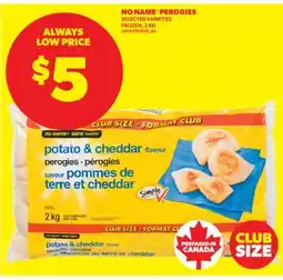 Real Canadian Superstore NO NAME PEROGIES, 2 KG offer