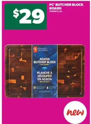 Real Canadian Superstore PC BUTCHER BLOCK BOARD offer