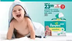 Real Canadian Superstore PAMPERS 12X SENSITIVE BABY WIPES, 1008'S offer