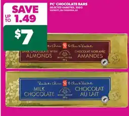 Real Canadian Superstore PC CHOCOLATE BARS, 300 G offer