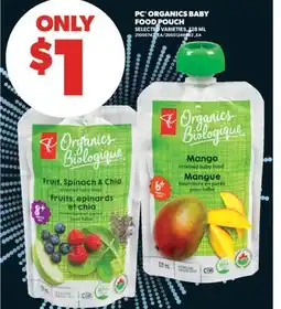 Real Canadian Superstore PC ORGANICS BABY FOOD POUCH, 128 ML offer