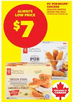 Real Canadian Superstore PC PUB RECIPE CHICKEN, 600/700 G offer