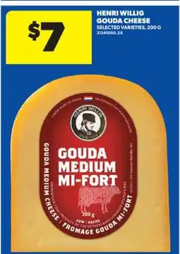 Real Canadian Superstore HENRI WILLIG GOUDA CHEESE, 200 G offer