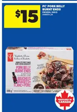 Real Canadian Superstore PC PORK BELLY BURNT ENDS, 500 G offer