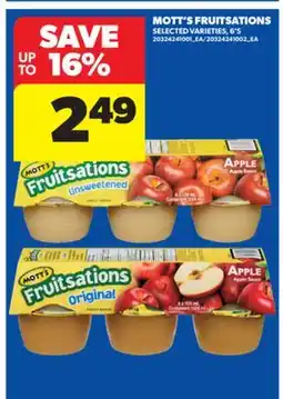 Real Canadian Superstore MOTT'S FRUITSATIONS, 6' S offer