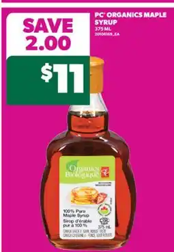 Real Canadian Superstore PC ORGANICS MAPLE SYRUP, 375 ML offer