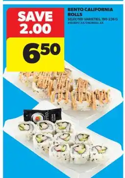 Real Canadian Superstore BENTO CALIFORNIA ROLLS, 190-236 G offer