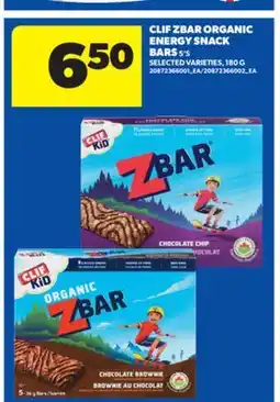 Real Canadian Superstore CLIF ZBAR ORGANIC ENERGY SNACK BARS, 5'S 180 G offer