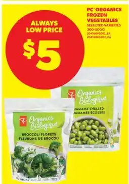 Real Canadian Superstore PC ORGANICS FROZEN VEGETABLES, 300-500 G offer