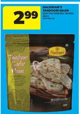 Real Canadian Superstore HALDIRAM'S TANDOORI NAAN, 400 G offer