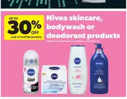Real Canadian Superstore NIVEA SKINCARE, BODYWASH OR DEODORANT PRODUCTS offer