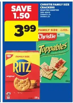 Real Canadian Superstore CHRISTIE FAMILY SIZE CRACKERS, 350-454 G offer