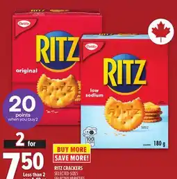 Metro RITZ CRACKERS offer