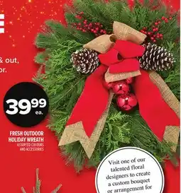 Metro FRESH OUTDOOR HOLIDAY WREATH offer