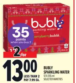 Metro BUBLY SPARKLING WATER offer