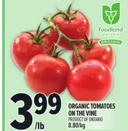Metro ORGANIC TOMATOES ON THE VINE offer