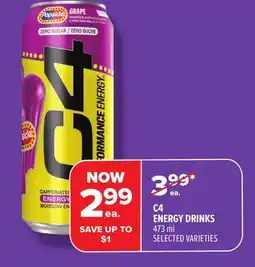 Metro C4 ENERGY DRINKS offer