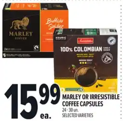 Metro MARLEY OR IRRESISTIBLE COFFEE CAPSULES offer