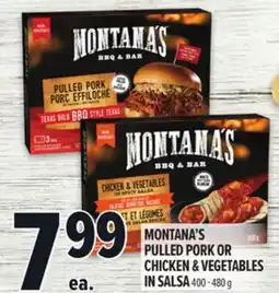 Metro MONTANA'S PULLED PORK OR CHICKEN & VEGETABLES IN SALSA offer