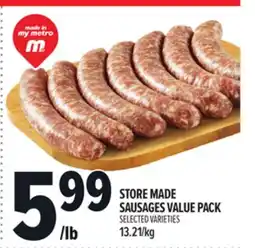 Metro STORE MADE SAUSAGES VALUE PACK offer