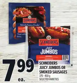 Metro SCHNEIDERS JUICY JUMBOS OR SMOKED SAUSAGES offer
