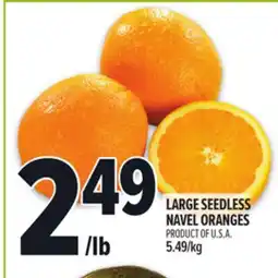 Metro LARGE SEEDLESS NAVEL ORANGES offer