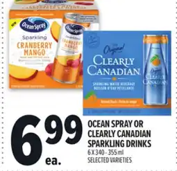 Metro OCEAN SPRAY OR CLEARLY CANADIAN SPARKLING DRINKS offer