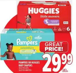 Metro PAMPERS OR HUGGIES BABY DIAPERS offer