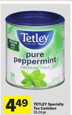 Foodland TETLEY Specialty Tea Canisters offer