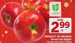 Foodland Honeycrisp Apples offer