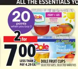 Metro DOLE FRUIT CUPS offer