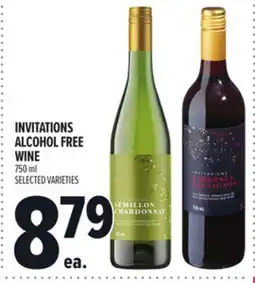 Metro INVITATIONS ALCOHOL FREE WINE offer
