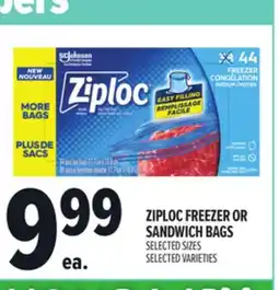 Metro ZIPLOC FREEZER OR SANDWICH BAGS offer