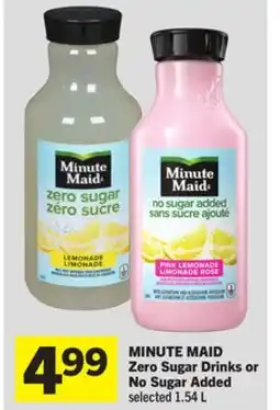 Foodland MINUTE MAID Zero Sugar Drinks or No Sugar Added offer