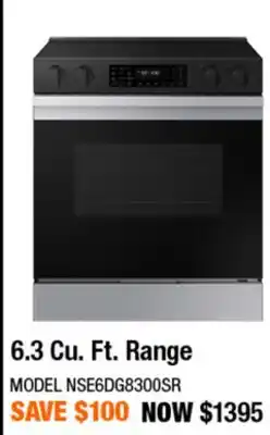 Home Depot 6.3 Cu. Ft. Range offer