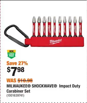 Home Depot MILWAUKEE SHOCKWAVE Impact Duty Carabiner Set offer
