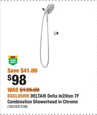 Home Depot EXCLUSIVE DELTA Delta In2ition 7F Combination Showerhead in Chrome offer