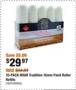 Home Depot 10-PACK NOUR Tradition 15mm Paint Roller Refills offer